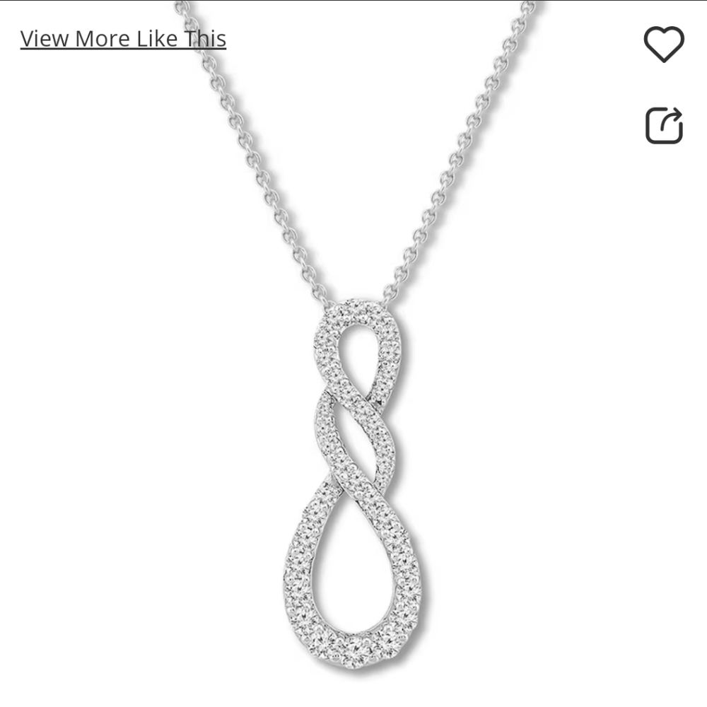Diamond twist necklace (infinity)